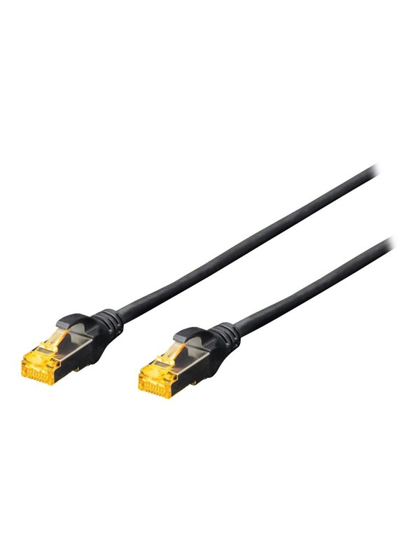 DIGITUS Professional patch cable - 25 cm - black - Sort