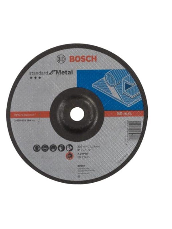 Bosch Standard for Metal A 24 P BF - Kværneskive - for metalrør, ikke-jernholdigt metal, stå, støbejern, profiler - 230 mm