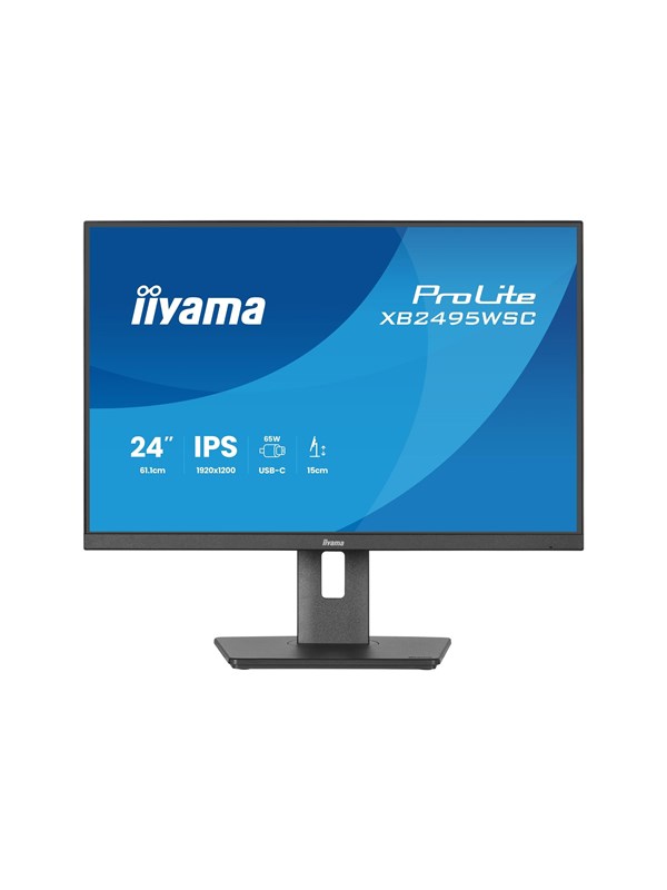iiyama ProLite XB2495WSC-B1 24,1" WUXGA IPS skærm med USB-C, 100 Hz og højdejustering - sort