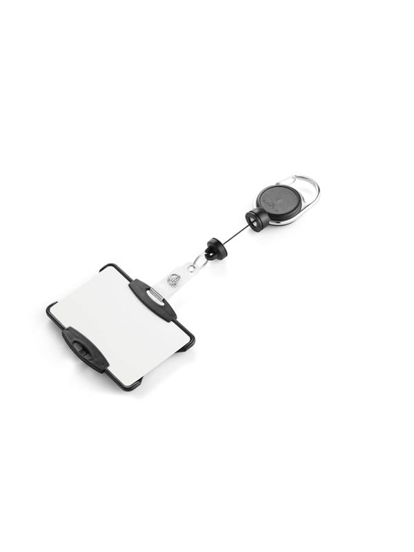 DURABLE IDENTIFICADOR CON CORDÓN EXTENSIBLE EXTRA STRONG PARA 1 TARJETA NEGRO