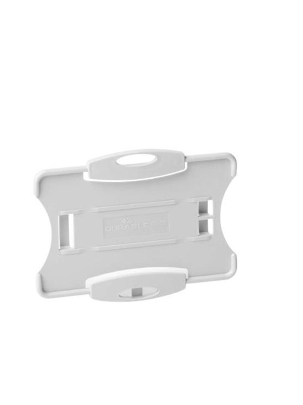 Kortholdere, DURABLE 898810, 1 kort, HxB: 5,4 x 8,7 cm, grå, pakke med 10 stk