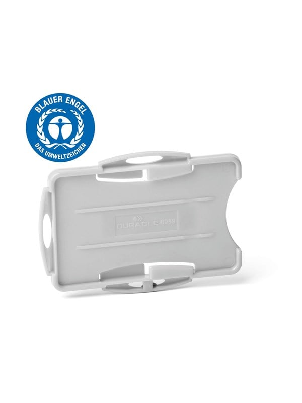 Kortholdere, DURABLE 8989, til 2 kort, HxB: 54 x 87 mm, grå, pakke med 10 stk