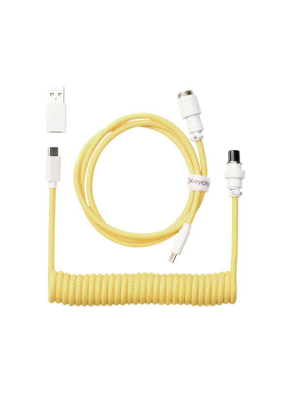 Keychron Spiralformet Aviator USB 8K kabel med lige stik ()