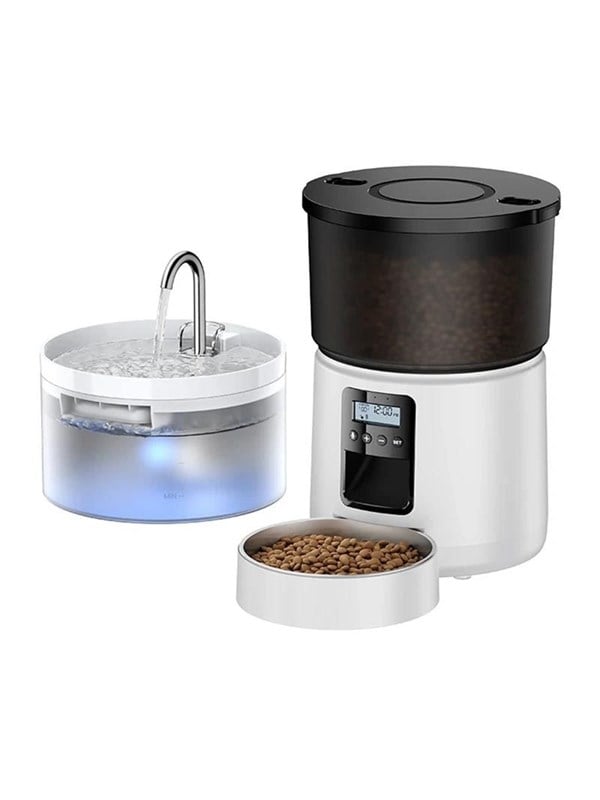 ROJECO Button 3L Food Dispenser with 2L Water Dispenser