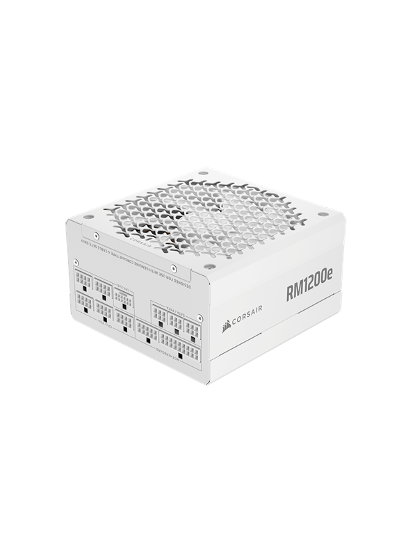 CORSAIR RMe White Series RM1200e White 1200 Watt ATX 3.1 PCIe 5.1 Cybenetics Gold Fully Modular Power Supply