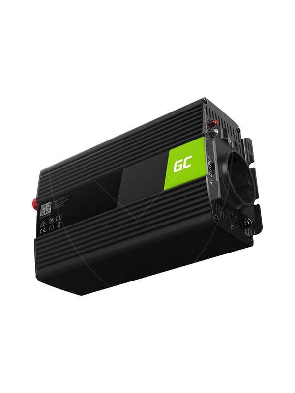 Green Cell INV09 - 12V to 230V | 1000W/2000W | Pure Sine Wave Strømforsyning - 2000 Watt - ATX - 80 Plus