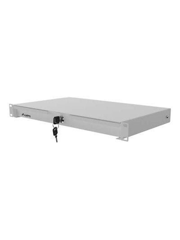 Lanberg 19" rackskuffe til rackskab 1U 483 x 270 mm - grå, maks. 30 kg