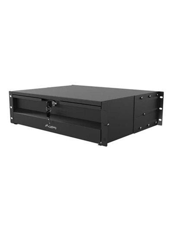 Lanberg - Stativskuffe - 483 x 360 mm - RAL 9004, sort - 3U - 19