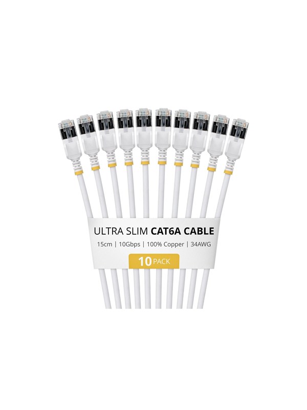 StarTech.com Startech patch cable - 15 cm - white - Hvid