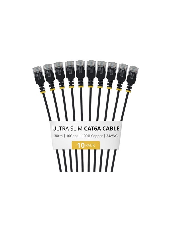 StarTech.com Startech patch cable - 30 cm - black - Sort