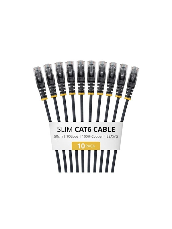 StarTech.com Startech patch cable - 50 cm - black - Sort