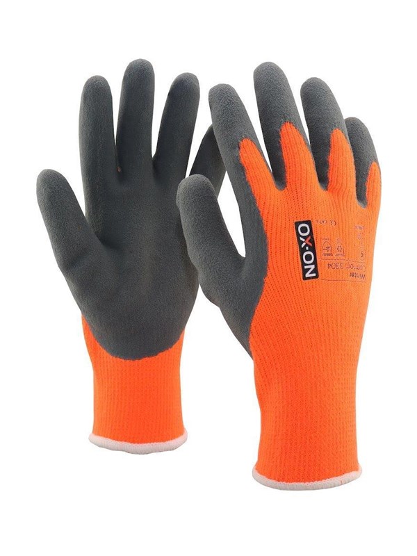 OX-ON Comfort 3304 vinterhandske sort/orange - str. 9