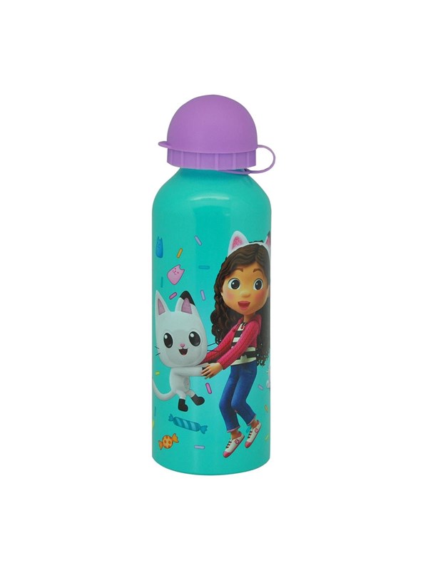Gabby's Dollhouse Drikkedunk - 500 ml - Aluminum - Turkis/Lilla