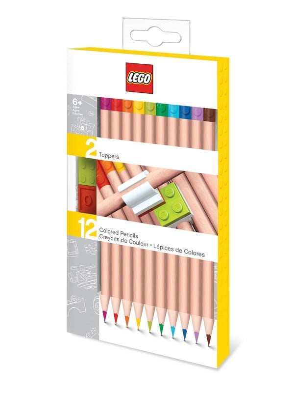 Euromic 52064 LEGO Stationery 12 Farveblyanter m 2 LEGOklods toppe Euromic 52064 LEGO Stationery 12 Farveblyanter m 2 LEGOklods toppe