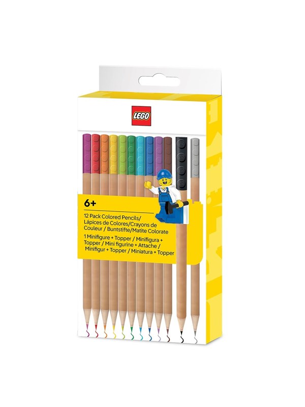LEGO 4003053-53706 12-pak farveblyanter med klods-topper