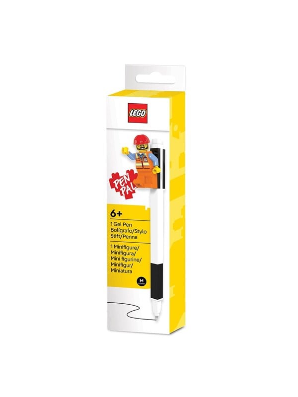 LEGO 4003075-53703 Pen Pal gelpen sort med aftagelig minifigur