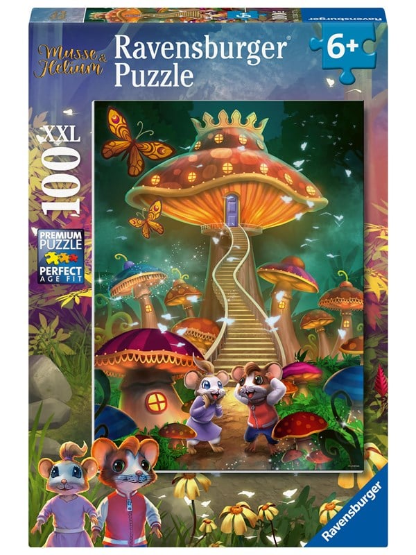 Ravensburger Musse & Helium Det magiske svampeeventyr 100 brikker