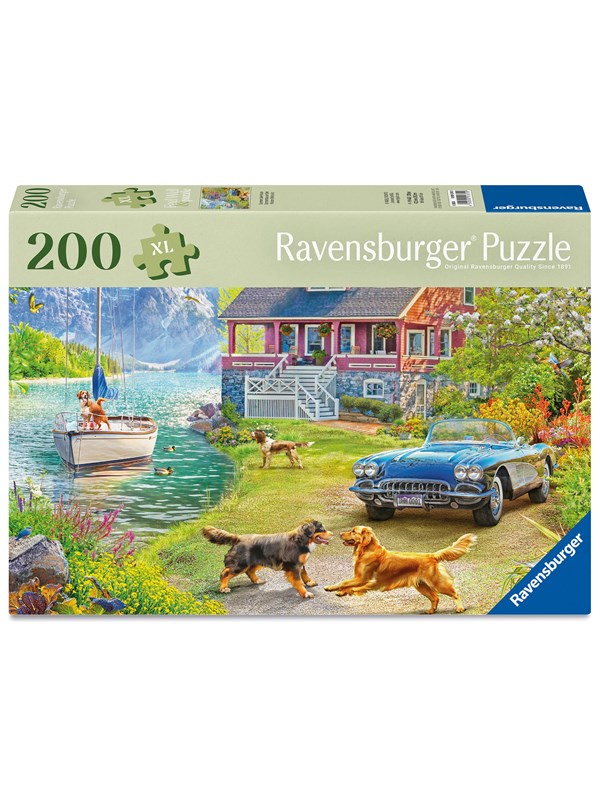 Ravensburger XL Puslespil - 200 Brikker - Summer Lake House