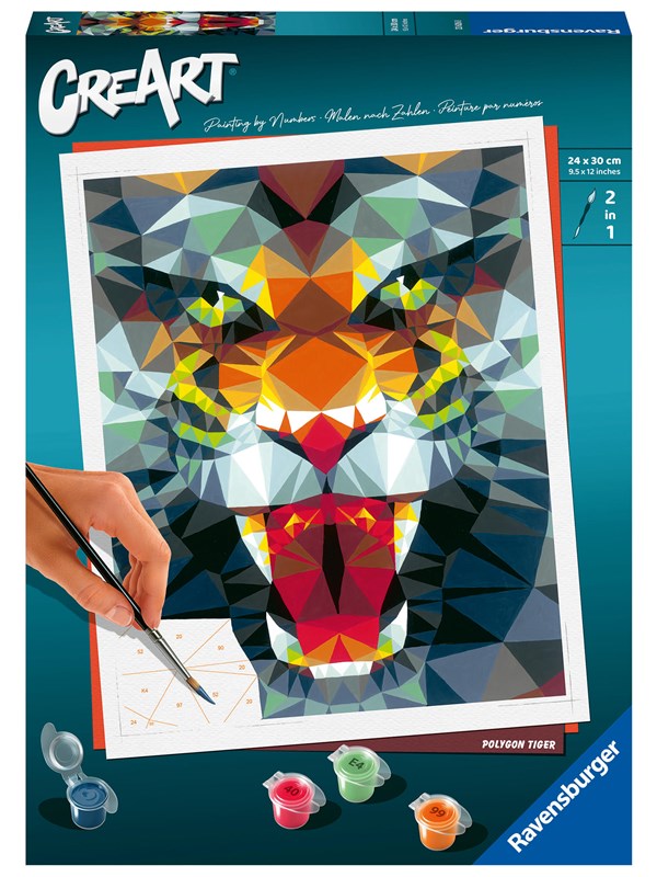 Ravensburger CreArt - Malesæt - Polygon Tiger