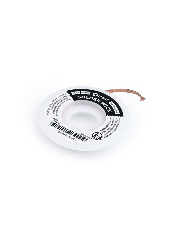 iFixit Desoldering Wick - aflodningsflet, 2,5 mm Ã 1,5 m værktøj - GEEKD.dk
