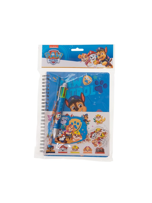 Paw Patrol Skrive sæt A5 med 60 sider,+ multi farvet pen.