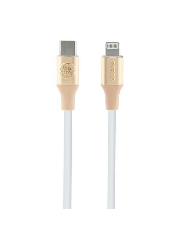 GUESS Ebossed Logo USB-C / Lightning cable 1.5m fast charging - gold
