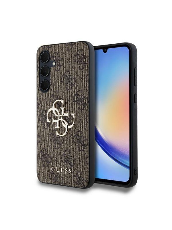 Guess GUESS futeral do SAMSUNG A35 GUHCSA354GMGBR (PU Big 4G Metal Logo) brazowy