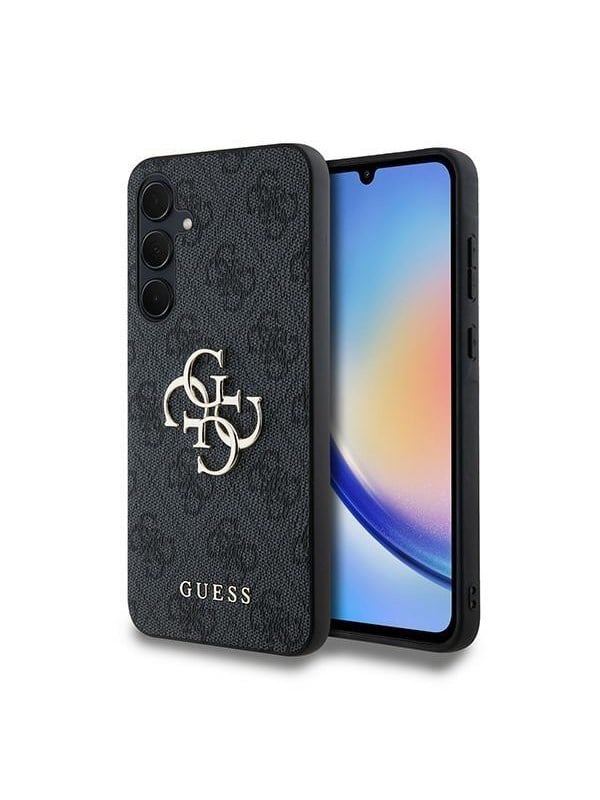 Guess Etui Guess GUHCSA354GMGGR Samsung Galaxy A35 hardcase 4G Big Metal Logo czarny/black