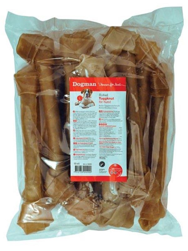 Dogman Tyggesnack rullet 10 stk. brun 30cm