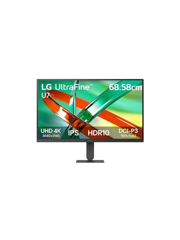 LG UltraFine U7 27U710B-B 27" UHD 4K IPS-skærm med HDR10 og DCI-P3 90% - Sort