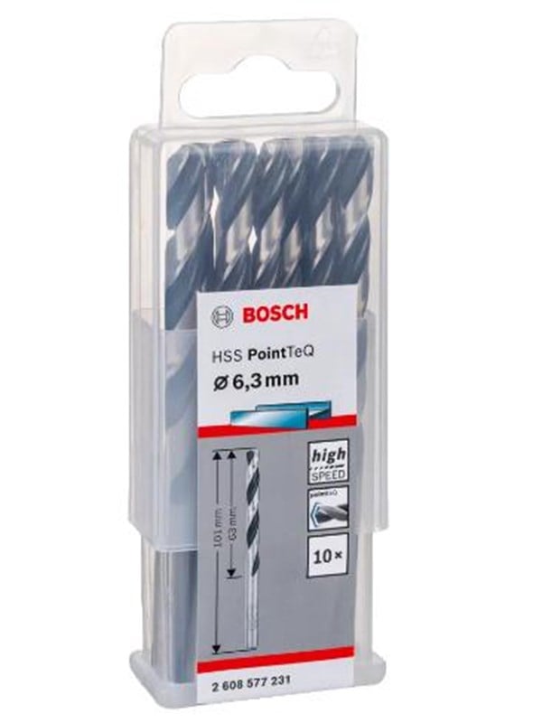 Bosch Metalbor Pointtec HSS-R 6,3mm 10stk - 2608577231