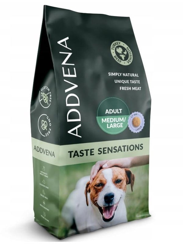 Tørfoder til voksne hunde ADDVENA Taste Sensations Medium/Large kalkun - 10 kg