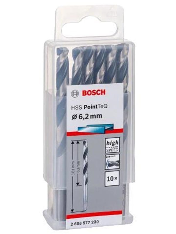 Bosch Metalbor Pointtec HSS-R 6,2mm 10stk - 2608577230