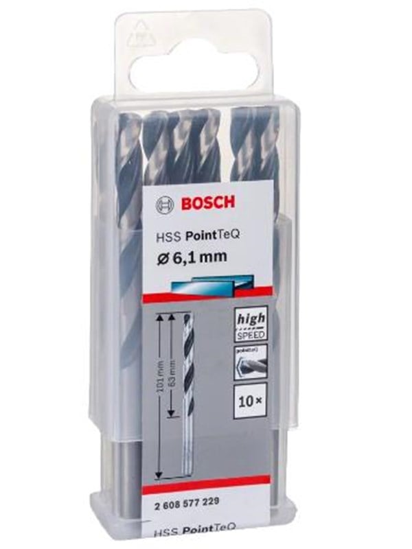 Bosch Metalbor Pointtec HSS-R 6,1mm 10stk - 2608577229