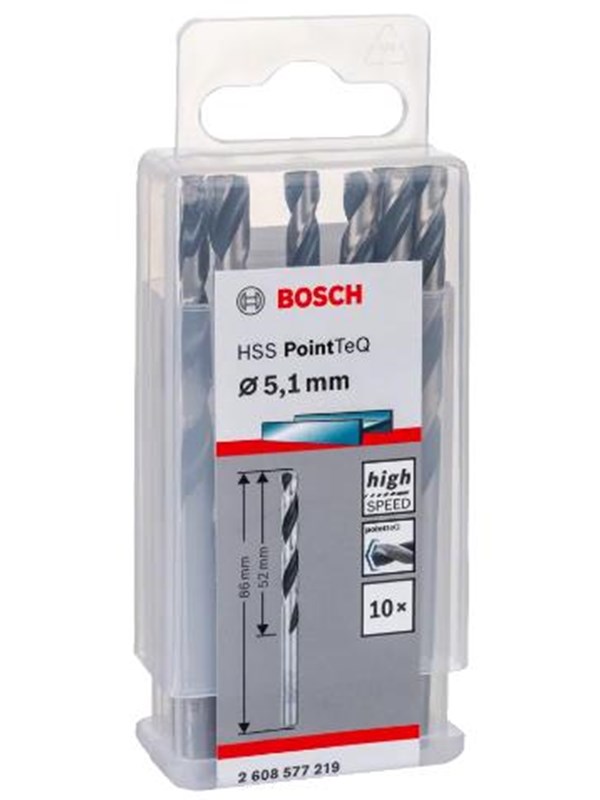 Bosch Metalbor Pointtec HSS-R 5,1mm 10stk - 2608577219