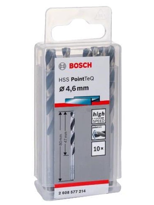 Bosch Metalbor Pointtec HSS-R 4,6mm 10stk - 2608577214