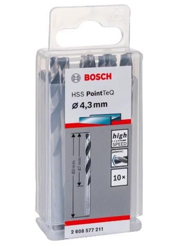 Bosch Metalbor Pointtec HSS-R 4,3mm 10stk - 2608577211