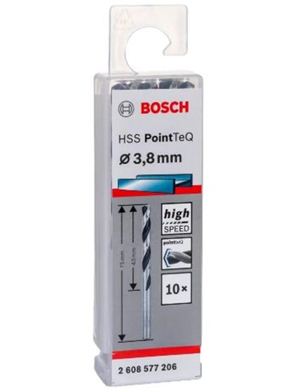 Bosch Metalbor Pointtec HSS-R 3,8mm 10stk - 2608577206