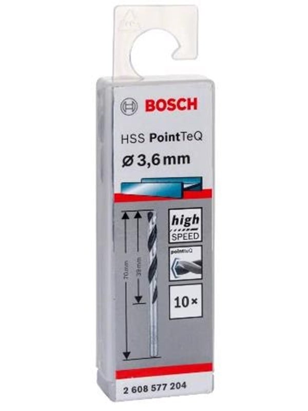 Bosch Metalbor Pointtec HSS-R 3,6mm 10stk - 2608577204