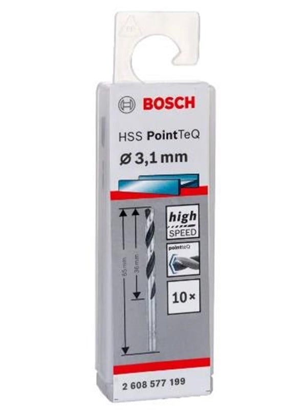 Bosch Metalbor Pointtec HSS-R 3,1mm 10stk - 2608577199