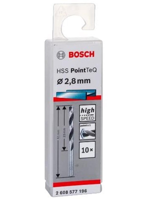 Bosch Metalbor Pointtec HSS-R 2,8mm 10stk - 2608577196