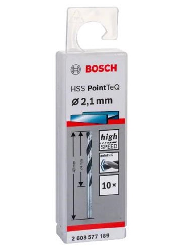 Bosch Metalbor Pointtec HSS-R 2,1mm 10stk - 2608577189