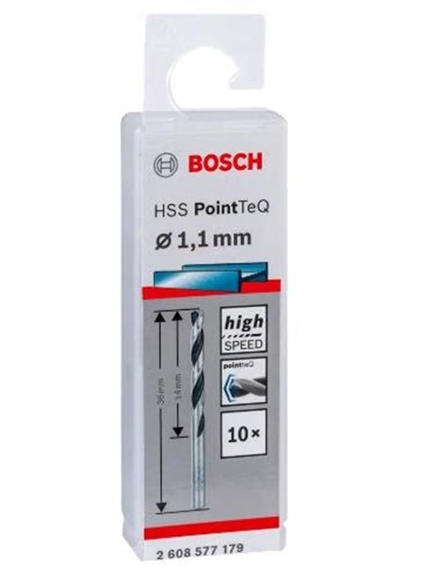 Bosch Metalbor Pointtec HSS-R 1,1mm 10stk - 2608577179