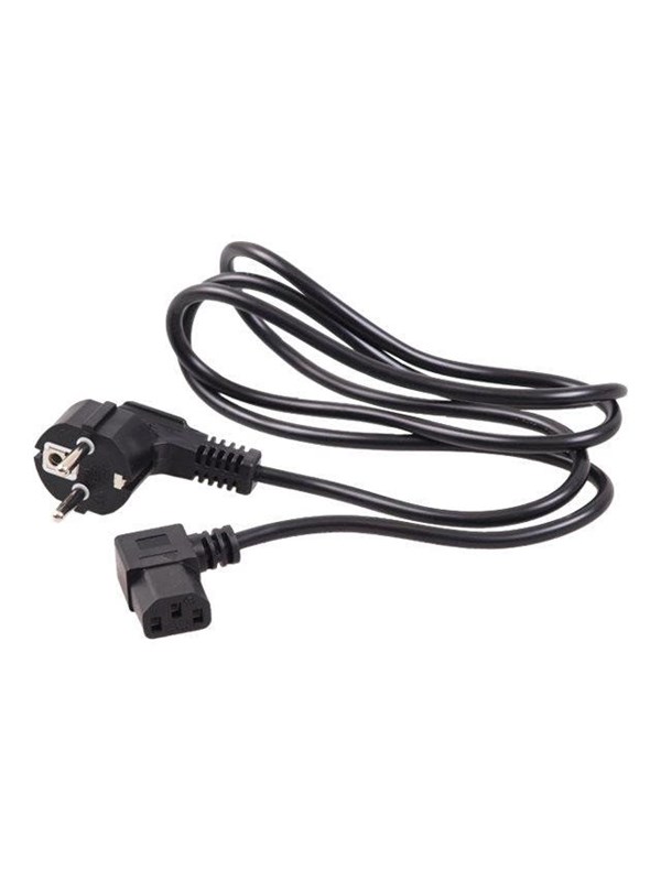 Maclean MCTV-803 - Strømkabel - AC 220-250 V - 3 m - vinklet - sort - Europa