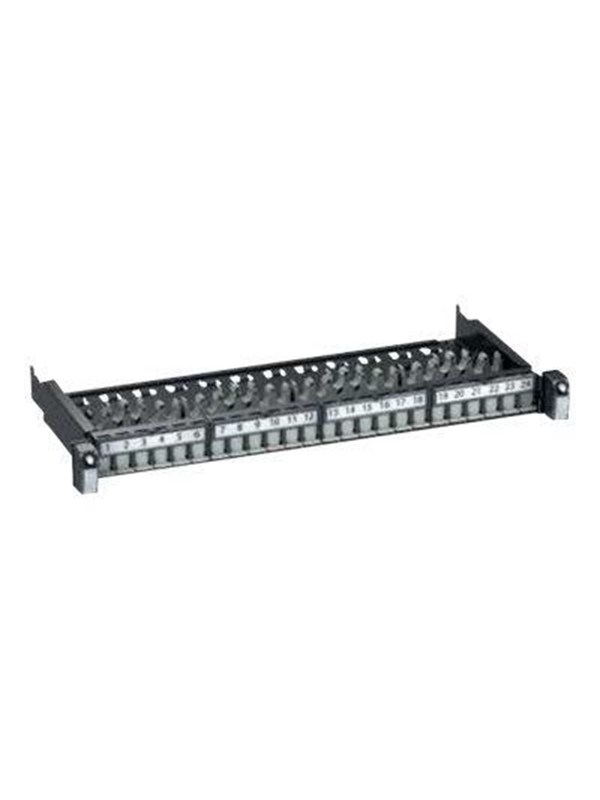 Schneider Actassi Evolution S-One - Patch-panel - CAT 6 - STP - RJ-45 X 24 - mørkegrå, RAL 7016 - 1U - 19