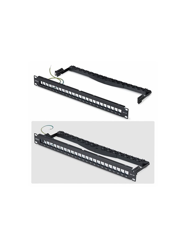 StarTech.com Startech blank keystone patch panel - 1U - 19" - with cable management bar for RJ45 - TAA Compliant