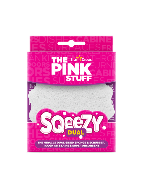 The Pink Stuff Sqeezy Dual Sided Sponge & Scrubber