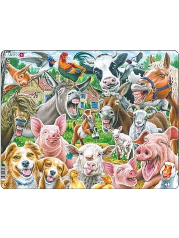 Larsen Puzzles Farm Selfie Jigsaw Puzzle - 33 pieces Maxi (36.5 x 28.5 cm) 2D Puslespil