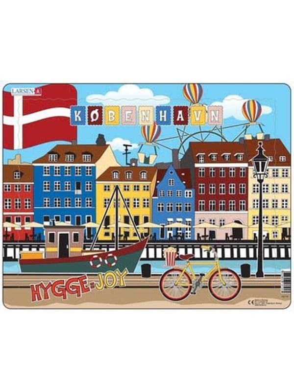 Larsen Puzzles Copenhagen Jigsaw Puzzle - 35 pieces Maxi (36.5 x 28.5 cm) 2D Puslespil