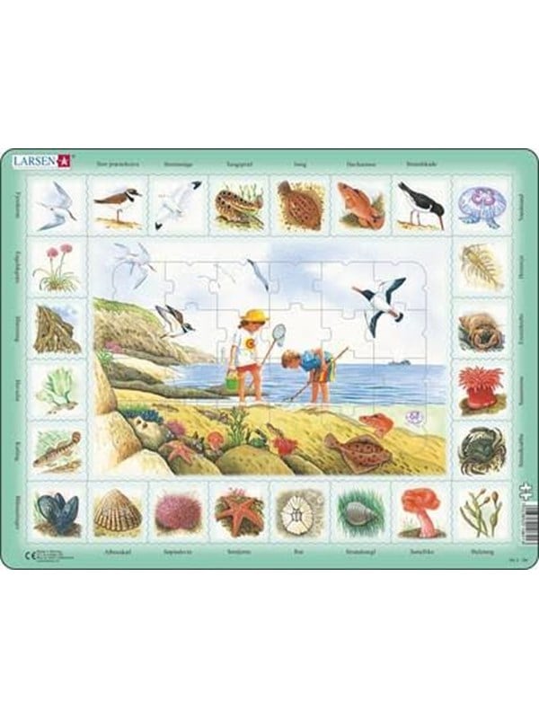 Larsen Puzzles Nature Puzzle: Seaside - 48 pieces Maxi (36.5 x 28.5 cm) 2D Puslespil